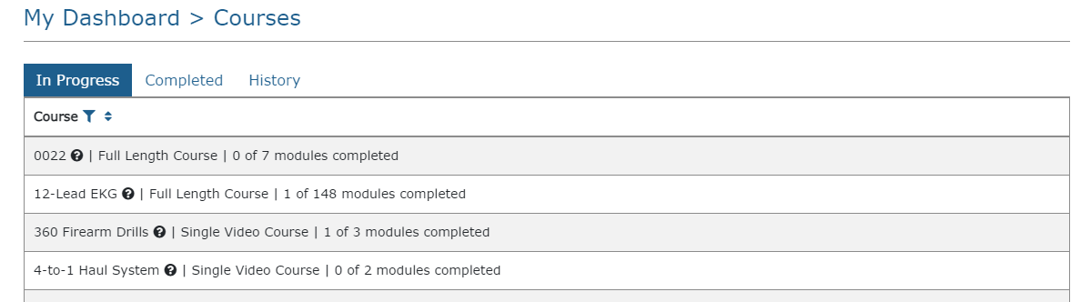 How Can I See My Course Progress and Course History?
