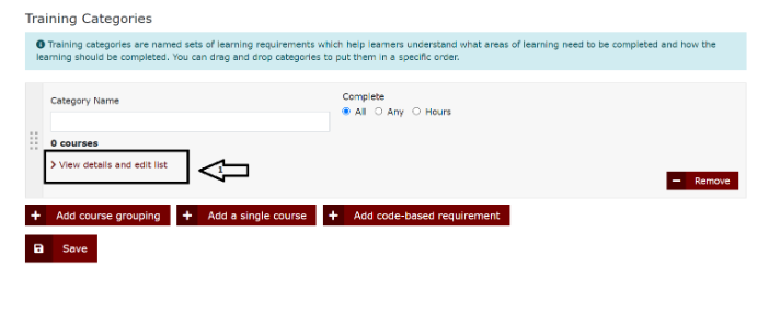 Creating Basic Category Learning Plans